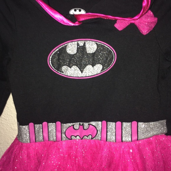 Batman Pink Girls Dress 2t - Picture 2 of 6